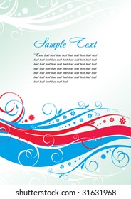  Abstract floral template.