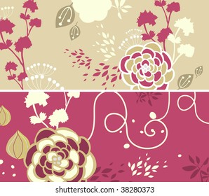 abstract floral template