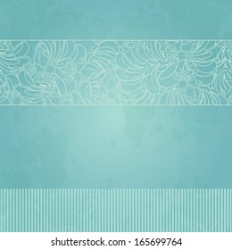 Abstract floral template for card. Decorative element border. 