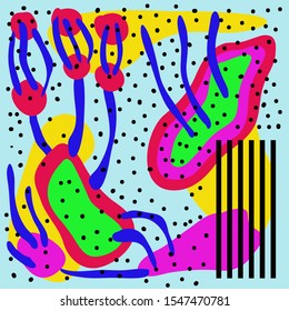 abstract floral template pattern vector