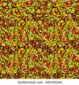 abstract floral texture yellow red