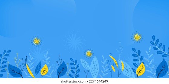 Abstract floral themed background. with leaf and flower illustration