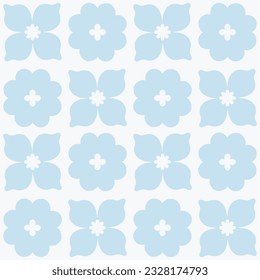 Abstract Floral tile seamless pattern. Vector Retro Flowers repetitive texture. Vintage floral background