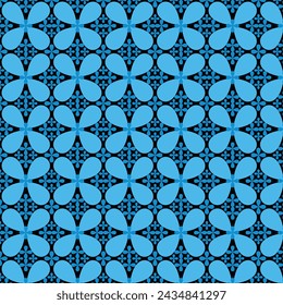 Resumen de azulejos florales patrón sin fisuras de fondo repetitivo. Adorno para tela, papel pintado, embalaje, impresión decorativa.