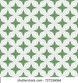 Abstract Floral Tiles Seamless Vector Pattern. Geometric texture. Repeating background.