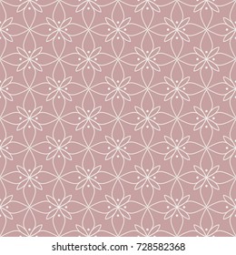 Abstract Floral Tiles Seamless Vector Pattern. Geometric texture. Repeating background.