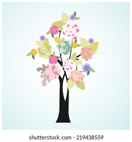 Abstract floral tree