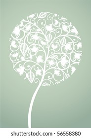 abstract floral tree