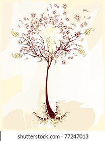 Abstract floral  tree