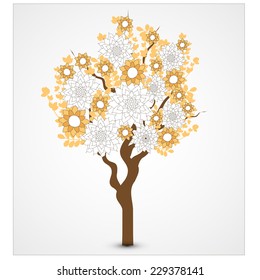 abstract floral tree. vector