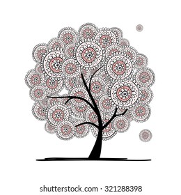 Abstract floral tree for your design. Vector illustration