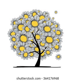 Abstract floral tree for your design