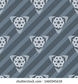 Abstract Floral Triangular Seamless Pattern