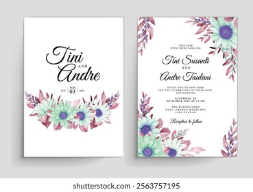 Abstract Floral and Unique Wedding Card. Illustrator and designer. Wedding Invites, save the date, Birthday Invites, Video Invites, E-Cards. 