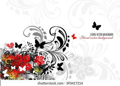 Abstract floral  Vector