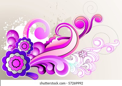 abstract floral vector