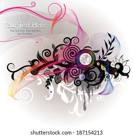 Abstract floral vector background