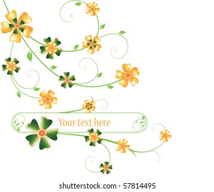Abstract floral vector background