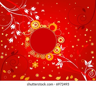 Abstract floral vector background