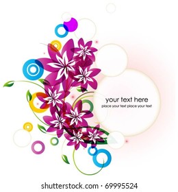 abstract floral vector background