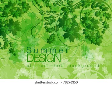 Abstract floral vector background