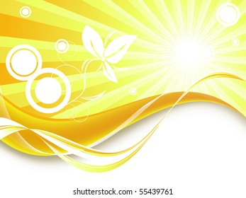 abstract floral vector background with copy space