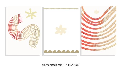 conjunto de cubiertas de fondo de vector floral abstracto   