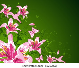 Abstract floral vector background for design use
