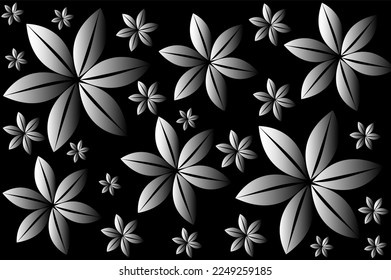 Abstract floral vector background with gradient colors