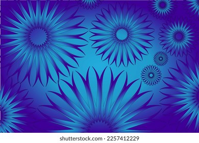 Abstract floral vector background with gradient colors