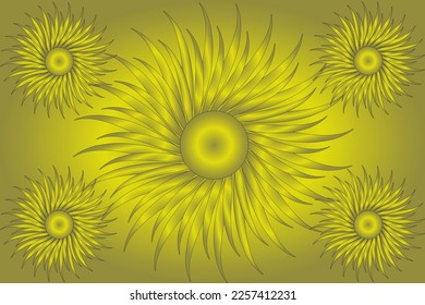 Abstract floral vector background with gradient colors