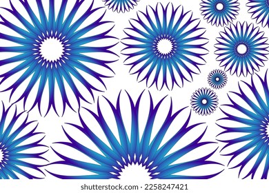 Resumen de fondo vectorial floral con colores gradientes