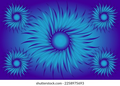 Abstract floral vector background with gradient colors