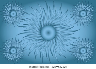 Abstract floral vector background with gradient colors