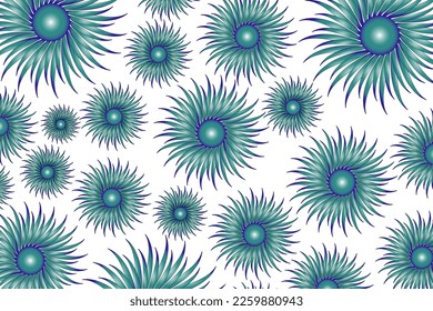 Abstract floral vector background with gradient colors