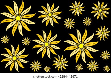 Abstract floral vector background with gradient colors and beautiful flower petals