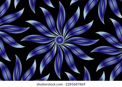 Abstract floral vector background with gradient colors and beautiful flower petals