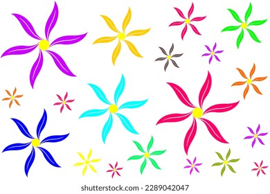 Abstract floral vector background with gradient colors and beautiful flower petals