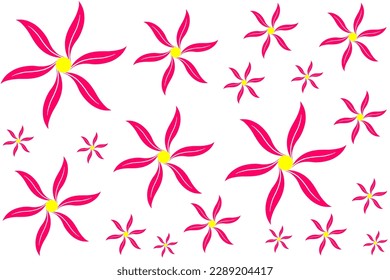 Abstract floral vector background with gradient colors and beautiful flower petals