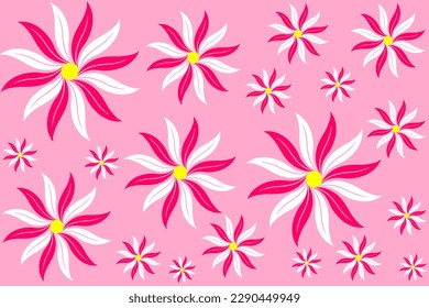 Abstract floral vector background with gradient colors and beautiful flower petals