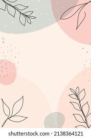 Resumen del fondo vectorial floral. Hojas dibujadas a mano, líneas de arte. Se puede utilizar para la cubierta y la decoración interior.