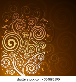 Abstract floral vector background illustration.