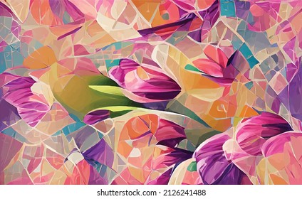 fondo de vector floral abstracto. Patrón natural multicolor para una tarjeta, afiche, invitación a la boda, cumpleaños. Un improvisado prado de flores bañado por el sol.