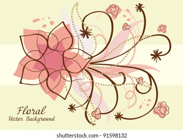 Abstract floral vector background for your business card