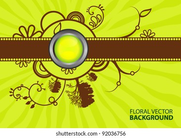Abstract floral vector background for your business card