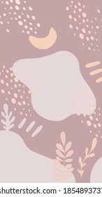 Abstract floral vector backgrounds with copy space. Design backgrounds for social media banner. Abstract geometric background