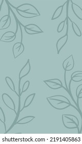 Abstract floral vector backgrounds with copy space for text. Design for social media stories, posts, highlights templates.