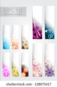 Abstract Floral Vector Banner Background and  Brochure Template