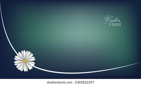 abstract floral vector bg white daisy flowers spring nature background