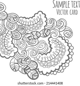 Abstract floral vector card.